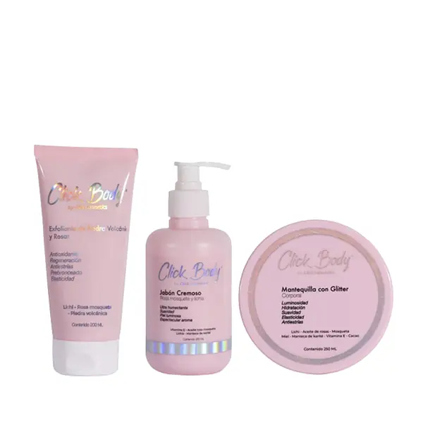 Kit De Piel De Porcelana Y Glow Click Hair